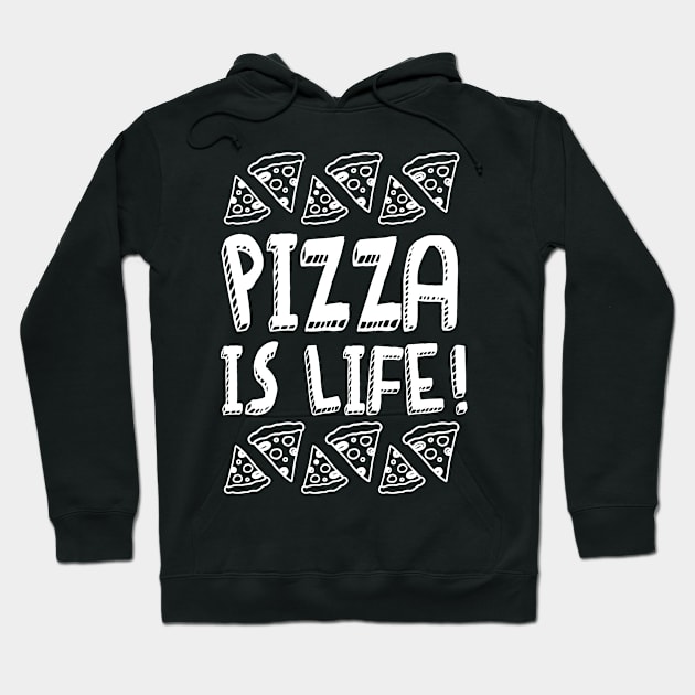 Pizza Is Life v2 Hoodie by Arch City Tees